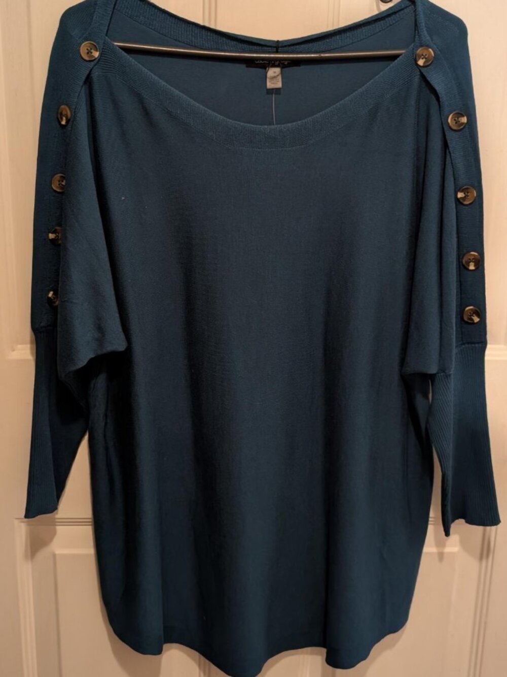 Blue Boatneck Sweater - 1X